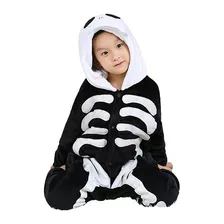 Pijama Kigurumi Esqueleto De Niños