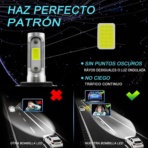 Para 2006-2017 Ford Fusion Focos Led H7 H11 Luz Alta/baja Foto 5