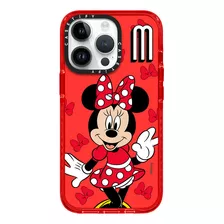 Case iPhone 13 Pro Max Minnie Mouse Rojo Transparente