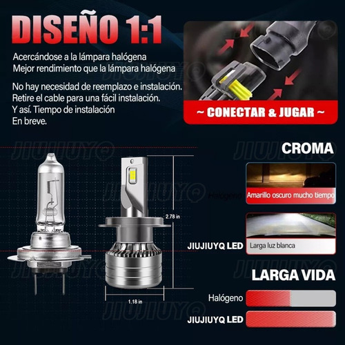 Para Ford Kit Focos De Led H7 H11 Luz Alta/baja Canbus Csp Foto 6