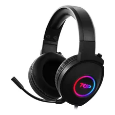 Auriculares Gamer 7.1 Micrófono Rgb Color Negro