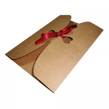 65 Envelopes Rústicos + 65 Convites + 65 Fitas + Arte