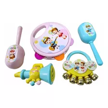 Maracas Kit Novena Fiesta Navidad Sonajero Pandereta Trompet