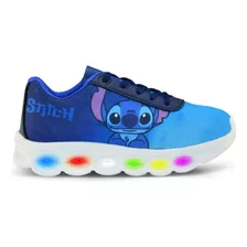 Tênis Stitch Infantil Com Led Super Macio Confortável