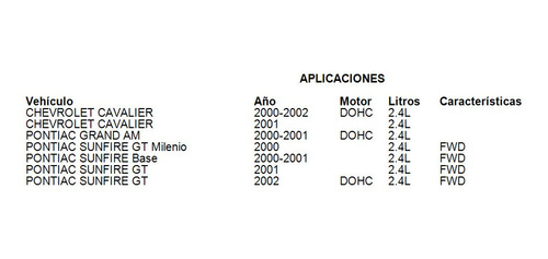 Kit Clutch Sunfire 2000 Gt Milenio Para Pontiac Foto 2