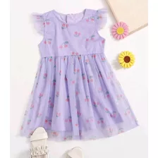 Vestido Niña Verano Con Tull Estampado