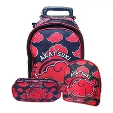 Kit Mochila Naruto Escolar Meninos Lancheira Estojo Completo