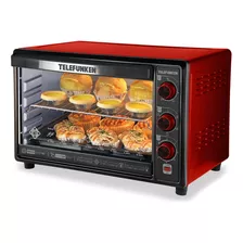 Horno Eléctrico De Sobremesa Telefunken 50l E550c Rojo 220v