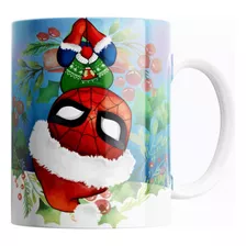 Taza De Café Navideña Avengers Varios Modelos Regalo Navidad