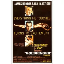 Pôster Cinema Filme Ação James Bond 007 Contra Goldfinger 1