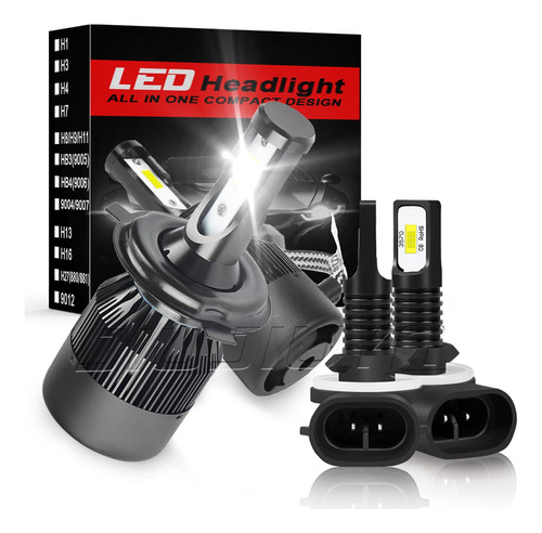 H4 H3 Blanco Kit Faros Led Luz Alta/baja Para Chevrolet