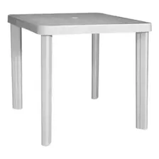 Mesa Plastica Jardin Blanca Voss 2000 Jamaica Cuadrada 75 Cm