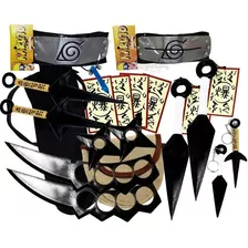 Kit Ninja Naruto Kunai Colar Az Shuriken Bandana Minato K105