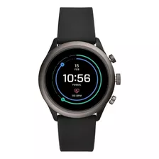 Reloj Fossil Hombre Explorist Smartwatch Ftw4019 Color De La Caja Negro Color De La Correa Negro Color Del Bisel Plateado Diseño De La Correa Silicona