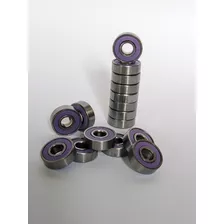 16 Rolamentos Para Skate Spinner Cnc 608 Abec 9 Roxo Speed