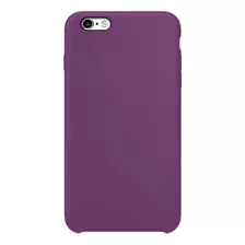 Capa Capinha Em Silicone Compatível C/ Apple iPhone 6s Plus Cor Roxo