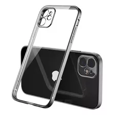 Capa Lux Cor Metálica Para iPhone XR Xs 11 12 13 Pro Max