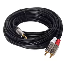 Cabo P2 Stereo X 2 Rca Áudio Profissional 10 Metros 10m