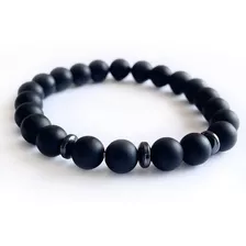 Pulsera Ónix Negro Mate Vigor