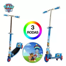 Patinete Com 3 Rodas Paw Patrol Masculino De Crianças Cor Azul