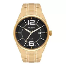 Relógio Orient Masculino Dourado - Mgss1152 P2kx Cor Da Correia Dourada Cor Do Fundo Preto
