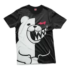 Camiseta Anime Danganronpa Monokuma Bear Game Urso Kawaii 