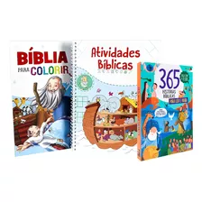 Livros 365 Histórias Bíblicas Para Ler Ouvir, Bíblia Colorir