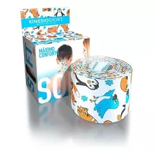Bandagem Funcional Kinesiosport® Soft Bichinhos 5cm X 5m Cor Branco