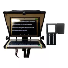 Teleprompter 10,5 Dslr C/ Suporte Smartphone Tele Prompter