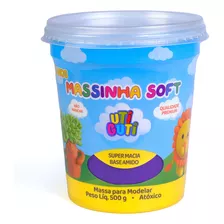 Massinha De Modelar Soft Pote 500gr Utiguti Cores Sortidas Cor Roxo