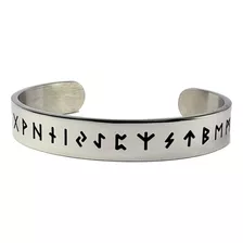 Pulsera Futhark Runas Nórdicas Protección Acero Inoxidable B