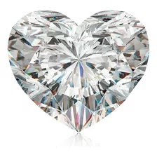Diamante Branco Moissanita Coração Para Colares Anel Brinco