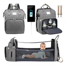 Bolsa Multifuncional Madre Y Bebé Con Cama Plegable Portátil