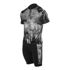 Kit Elite Preto Branco Ciclismo Speed Camisa P - Bermuda P