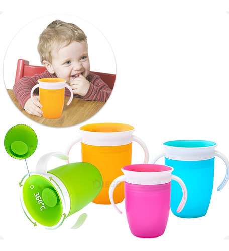 Vaso / Taza Mágica 360° Antiderrame Para Bebés Y Niños