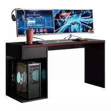 Escrivaninha Gamer Movelove Mesa Gamer Start Flex Mdp De 136cm X 70cm X 45cm Preto