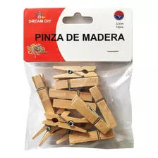 Pinza Perro De Ropa Madera Manualidades 3,5 Cm