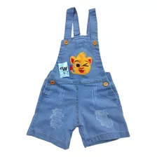 Macacão Jeans Short Infantil Menino (1, 2 E 3 Anos)