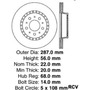 Disco Frenos  Trasera Para Volvo 760   1988