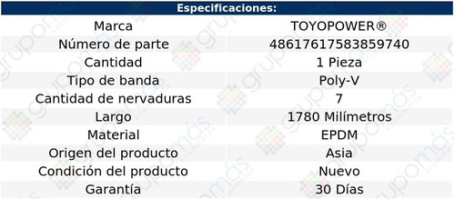 Banda Toyopower Honda Accord L4 2.4l 2003 A 2007 Foto 4