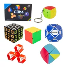 Kit Cubo Mágico Pró 6 Modelos Raros Pirâmide Speed Original