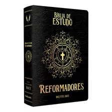 Bíblia King James 1611 De Estudos Reformadores - Capa Luxo Preta, De Diversos Cooperadores. Editora Bvbooks Em Português