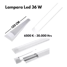 Lampara Led Plana Pared Techo Con Base 36w Panel 120cm Fria