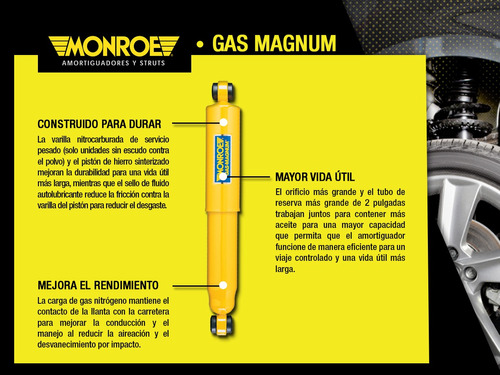1 Amortiguador Izq/der Tras Gas-magnum Ms1210 72-74 Monroe Foto 2