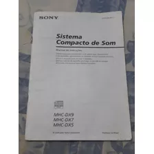 Manual De Instruções Original Sony | Dos System Mhc Dx9/ Dx7