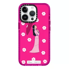 Case iPhone 14 Princesa Mulan Fucsia Transparente