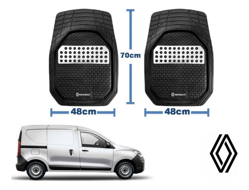 Tapetes 3d Logo Renault + Cubre Volante Kangoo 2015 A 2023 Foto 4