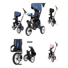 Triciclo De Lujo 2024 Llanton Flex 2056 Bluetooth Babyhappy Color Azul