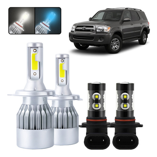 Kit De Focos Led 9005 H11 H8 Para Toyota Sequoia 2008-2018 Toyota Sequoia