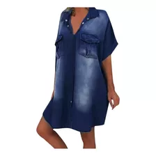 Vestidos Femininos Jeans Assimétricos Tamanho Grande 3q